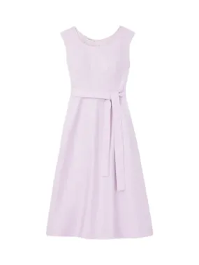 Lafayette 148 Fit & Flare Belted Dress in Dried Blossom