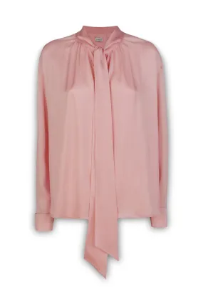 Lanvin Pussy-Bow Long Sleeve Blouse