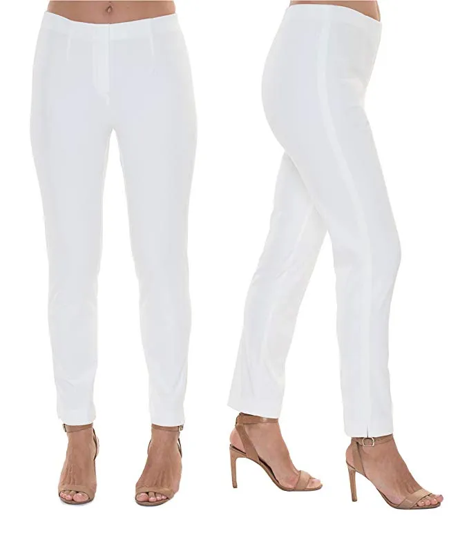 Lior Paris White Tapered Leg Stretch Pull On Sasha Pants Size 8