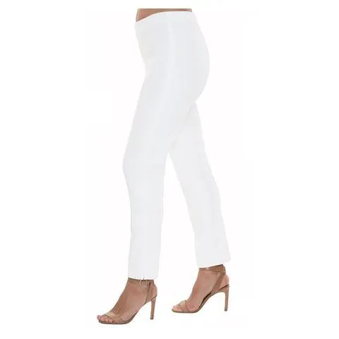 Lior Paris White Tapered Leg Stretch Pull On Sasha Pants Size 8