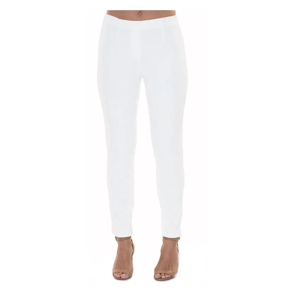 Lior Paris White Tapered Leg Stretch Pull On Sasha Pants Size 8