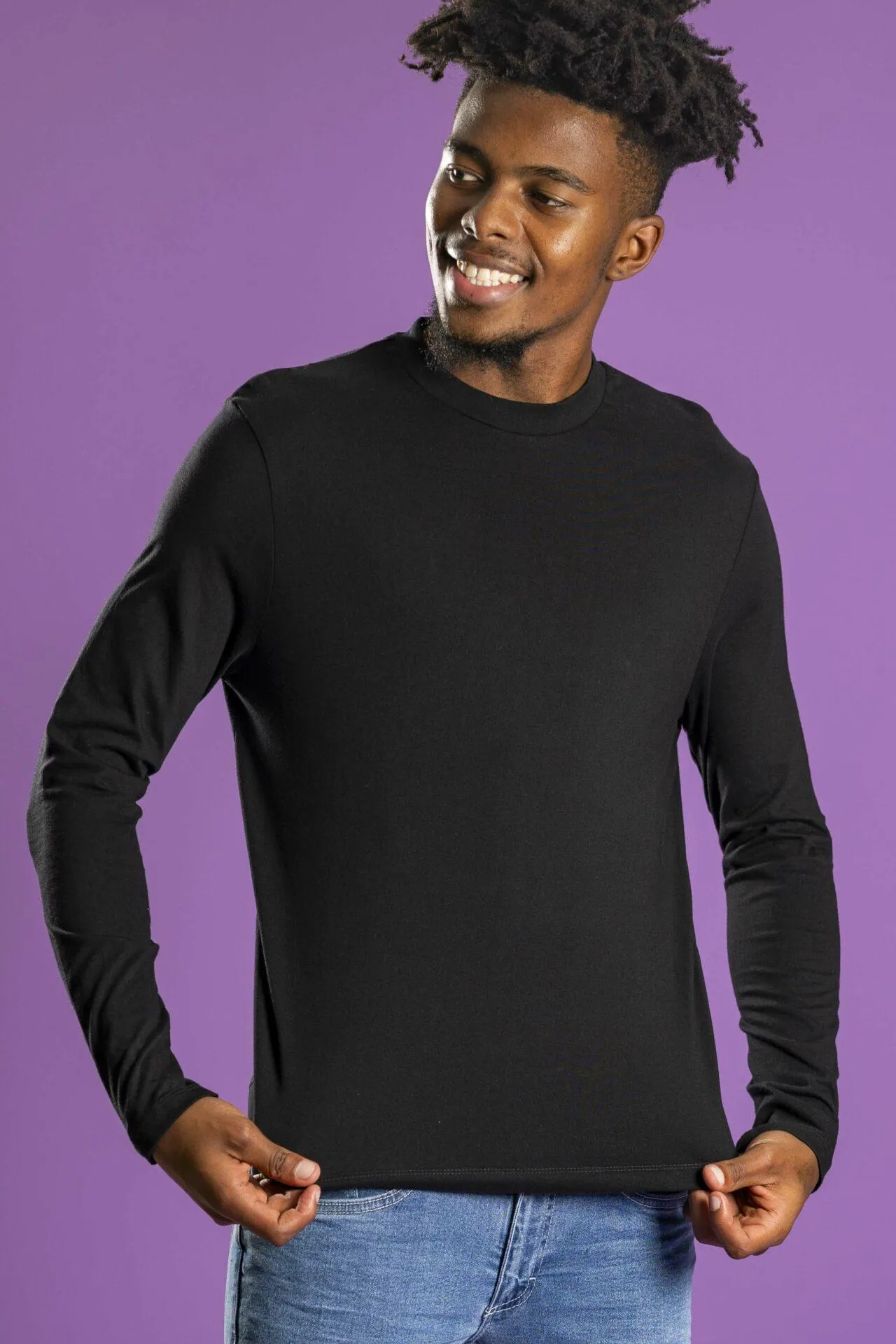 Long Sleeve T-shirt – Black - JAM Clothing | Famous For Less