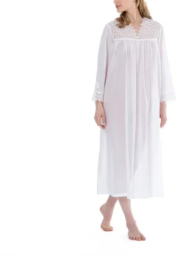 Luise 3NH Long Sleeve Mousseline Nightdress (In stock, 3 day delivery)