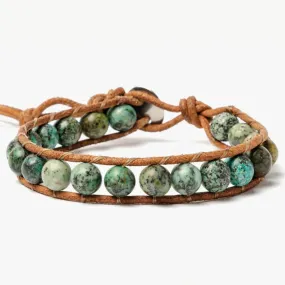 Men's Boho African Turquoise Bracelet