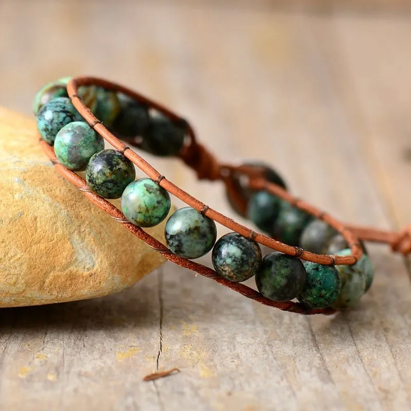 Men's Boho African Turquoise Bracelet