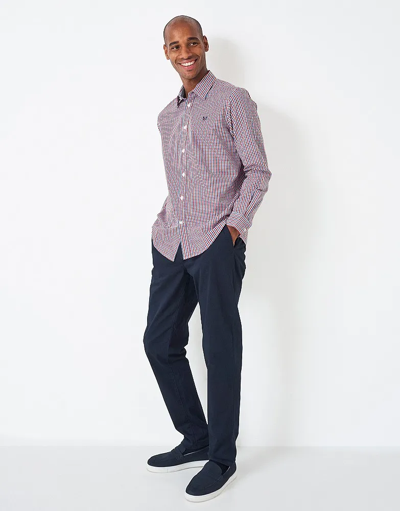 Men's Long Sleeve Slim Fit Tattersall Check Shirt from Crew Clothing Company