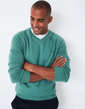 Men's Merino Cashmere V Neck Jumper from Crew Clothing Company