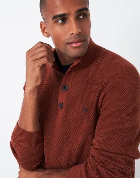 Men's Pique Half Button Jumper from Crew Clothing Company