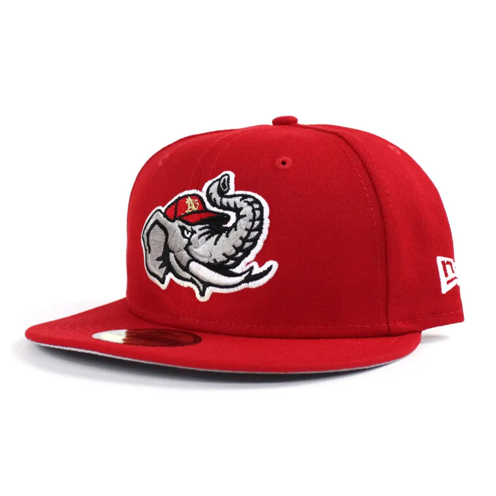 Modesto Athletics New Era 59FIFTY Fitted Hat (Red Gold Air Jordan 12 FIBA Gray Under Brim)