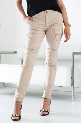 MOS MOSH - Cheryl Cargo Reunion Pant in Light Taupe