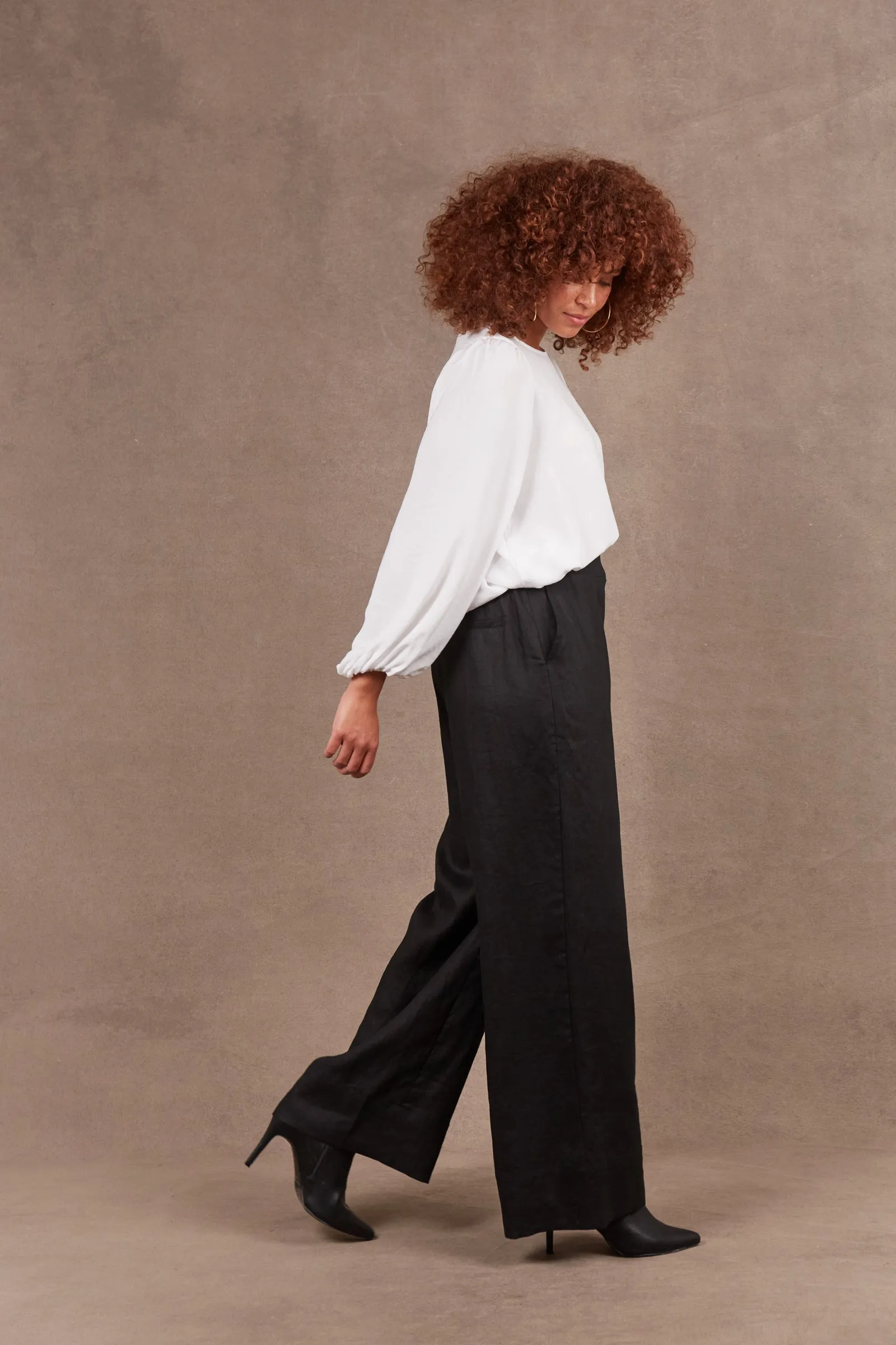 Nama Linen Pant - Ebony Black