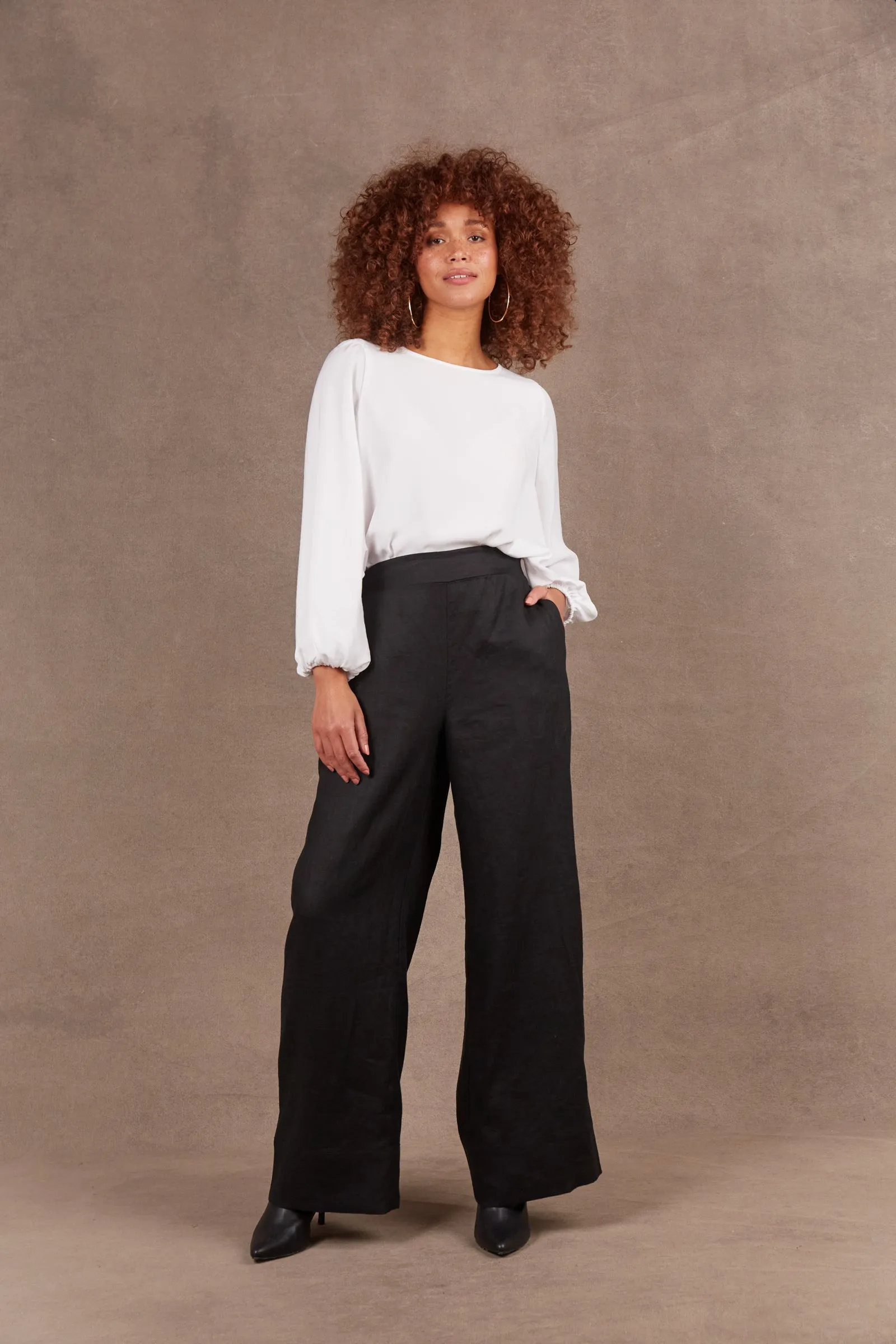 Nama Linen Pant - Ebony Black