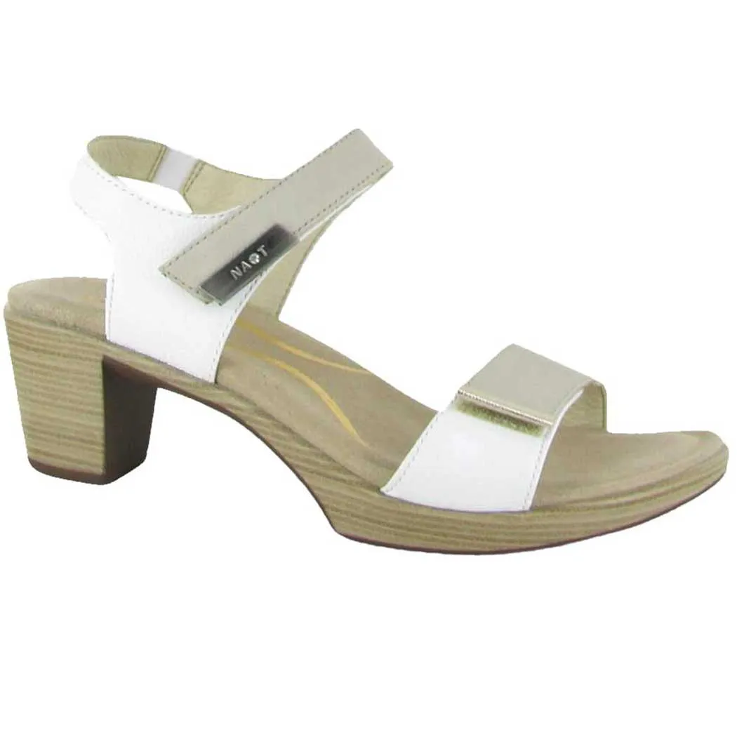 Naot Intact Heeled Sandal Soft Ivory/ Soft White/ Radiant Gold (Women's)