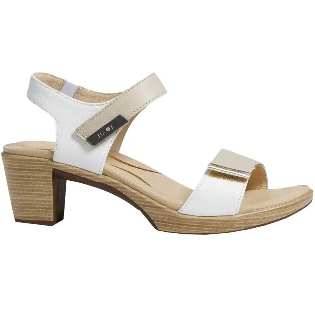 Naot Intact Heeled Sandal Soft Ivory/ Soft White/ Radiant Gold (Women's)