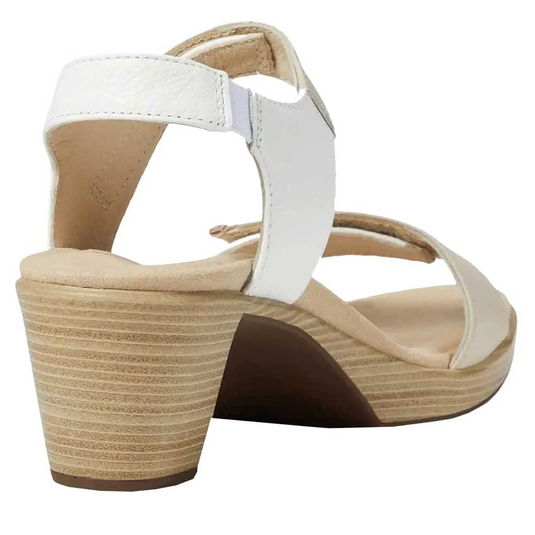 Naot Intact Heeled Sandal Soft Ivory/ Soft White/ Radiant Gold (Women's)