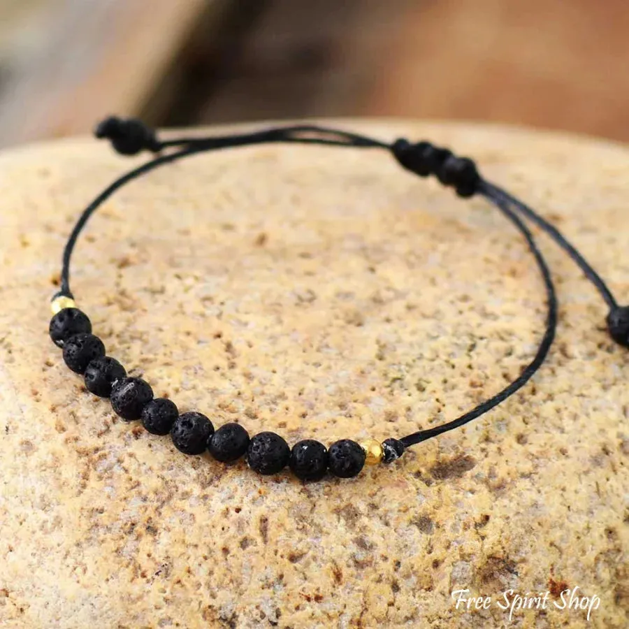 Natural Lava Stone Boho Bracelet