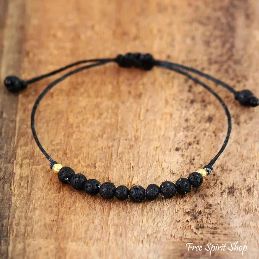 Natural Lava Stone Boho Bracelet