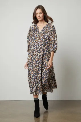 OTTILIE PRINTED BOHO DRESS