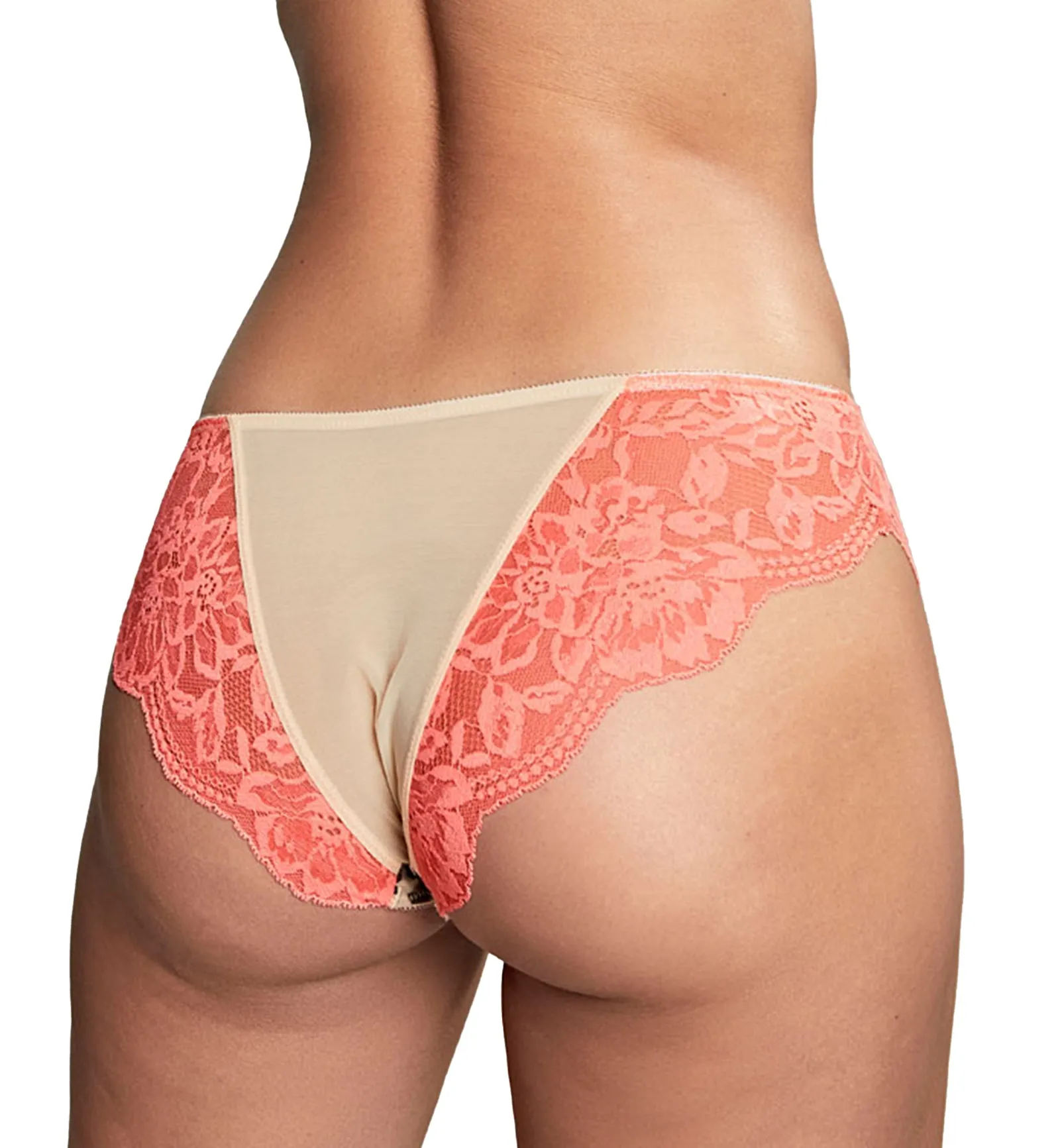 Panache Nina Brazilian Panty Brief (10942) - Leopard/Coral