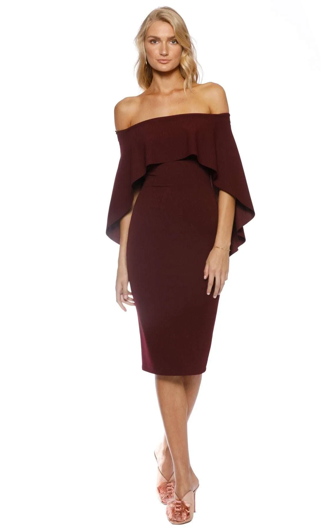 PASDUCHAS Composure Midi Dress (Wine) - RRP $249