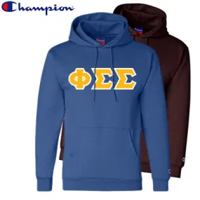 Phi Sigma Sigma Champion Powerblend Hoodie, 2-Pack Bundle Deal - Champion S700 - TWILL