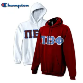 Pi Beta Phi Champion Powerblend Hoodie, 2-Pack Bundle Deal - Champion S700 - TWILL