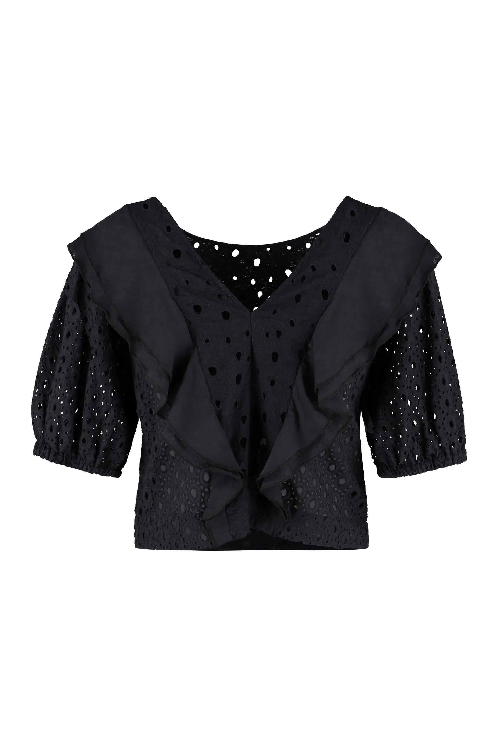 Pinko Patchwork Ruffled Blouse