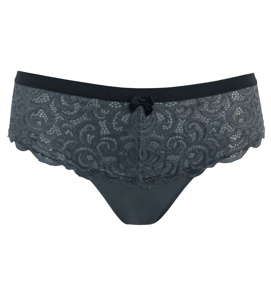 Pour Moi Romance Brief Panty (183010) - Slate/Black