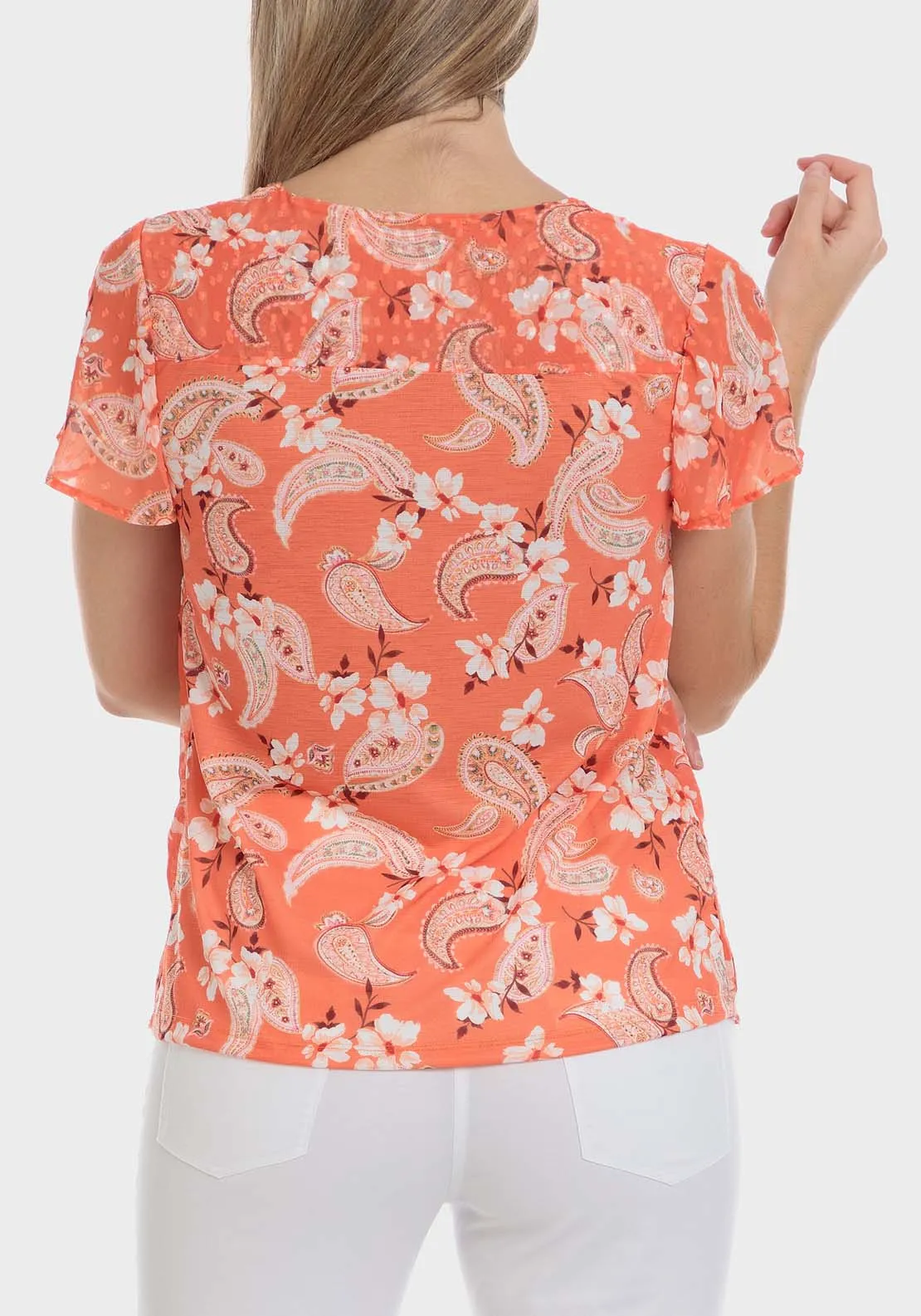 Printed Plumetti T-Shirt - Orange