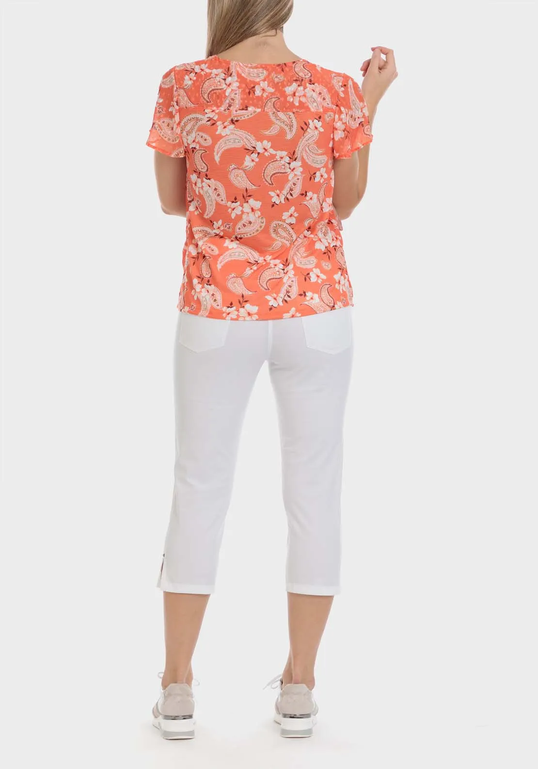 Printed Plumetti T-Shirt - Orange