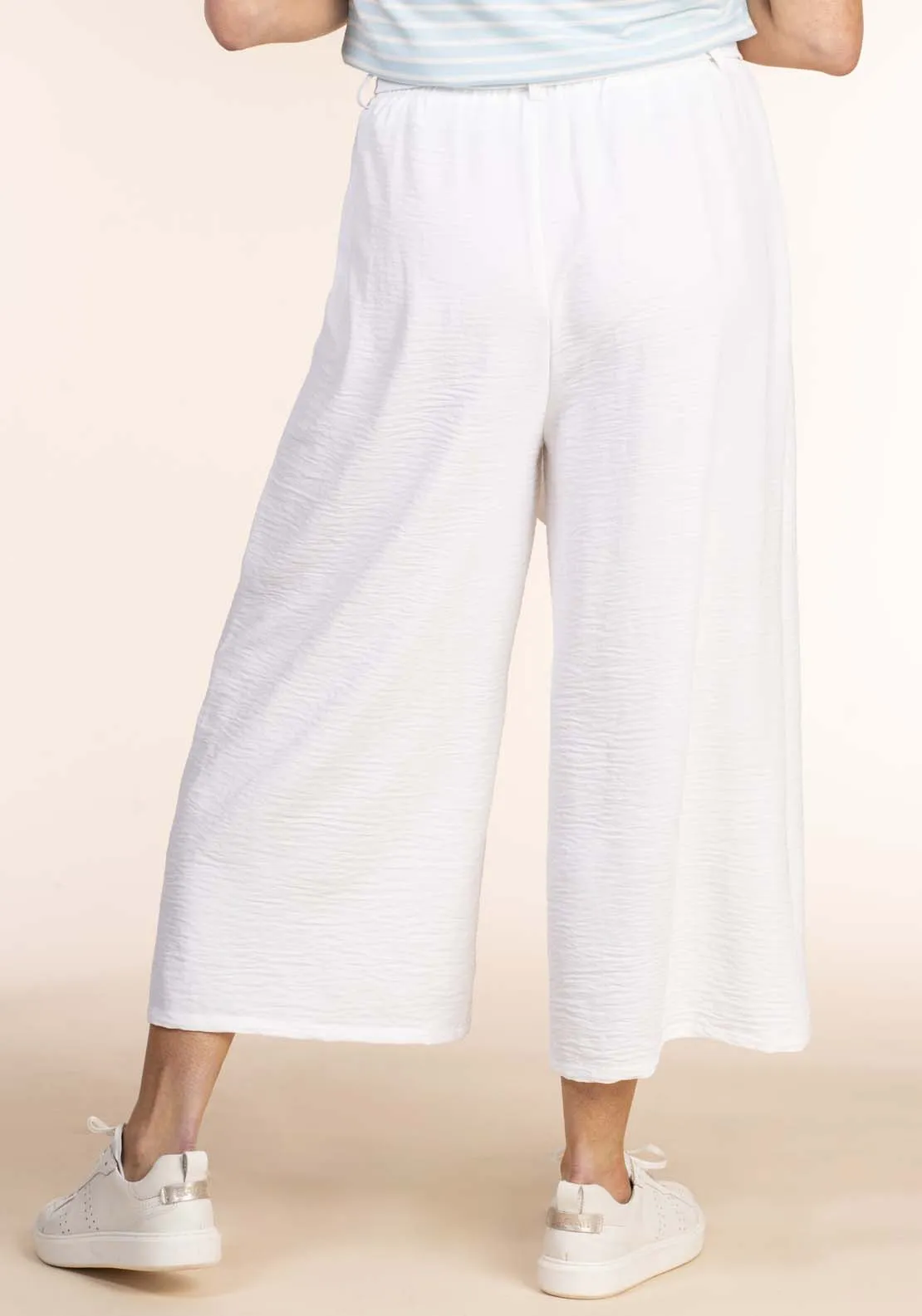 Pull On Drape Pant - White