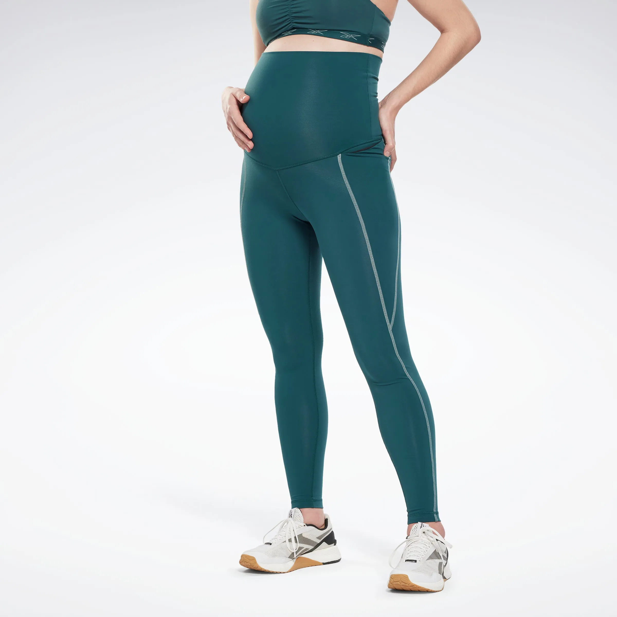 Reebok Lux 2.0 Maternity Leggings Forest Green