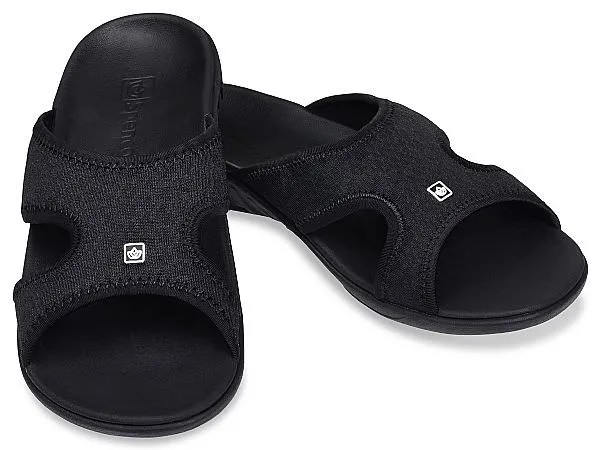 Spenco Mens Breeze Slide Sandal- Black