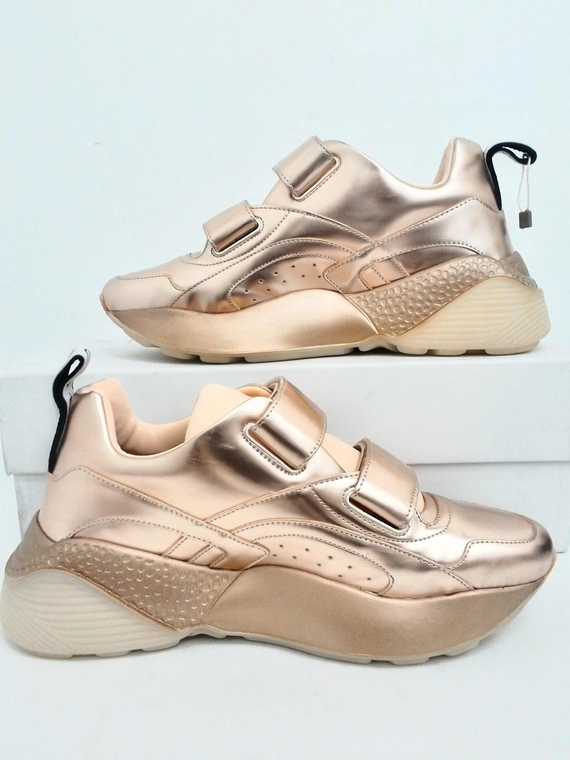 Stella McCartey Women's Rose Gold Sneaker Size 41