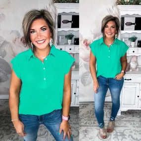 Story Of My Life Blouse - Kelly Green