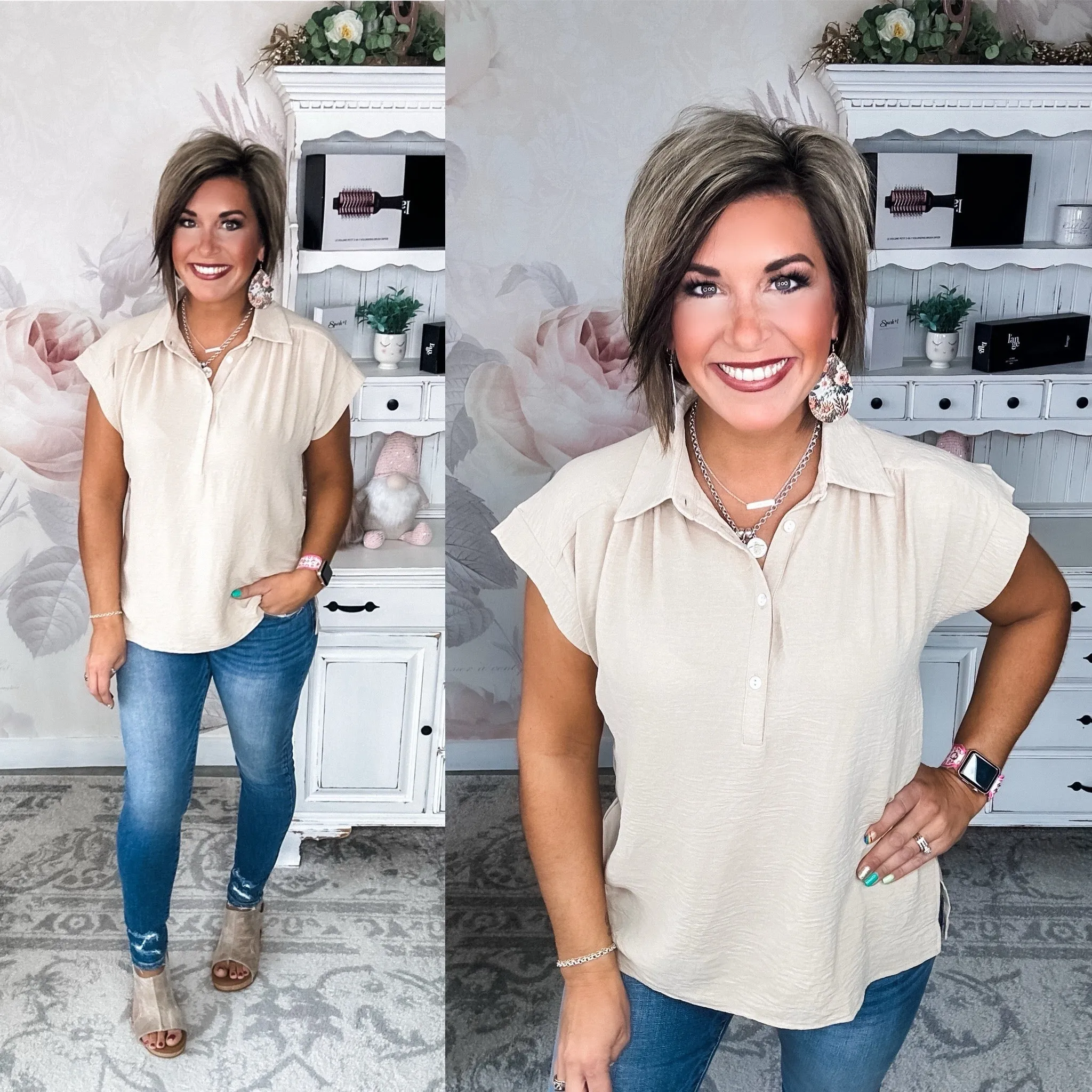 Story Of My Life Blouse - Taupe