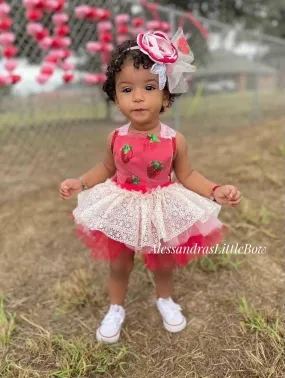 Strawberry shortcake Whimsical Romper