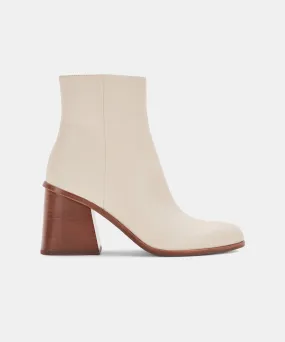 TERRIE BOOTIES IVORY LEATHER - re:vita