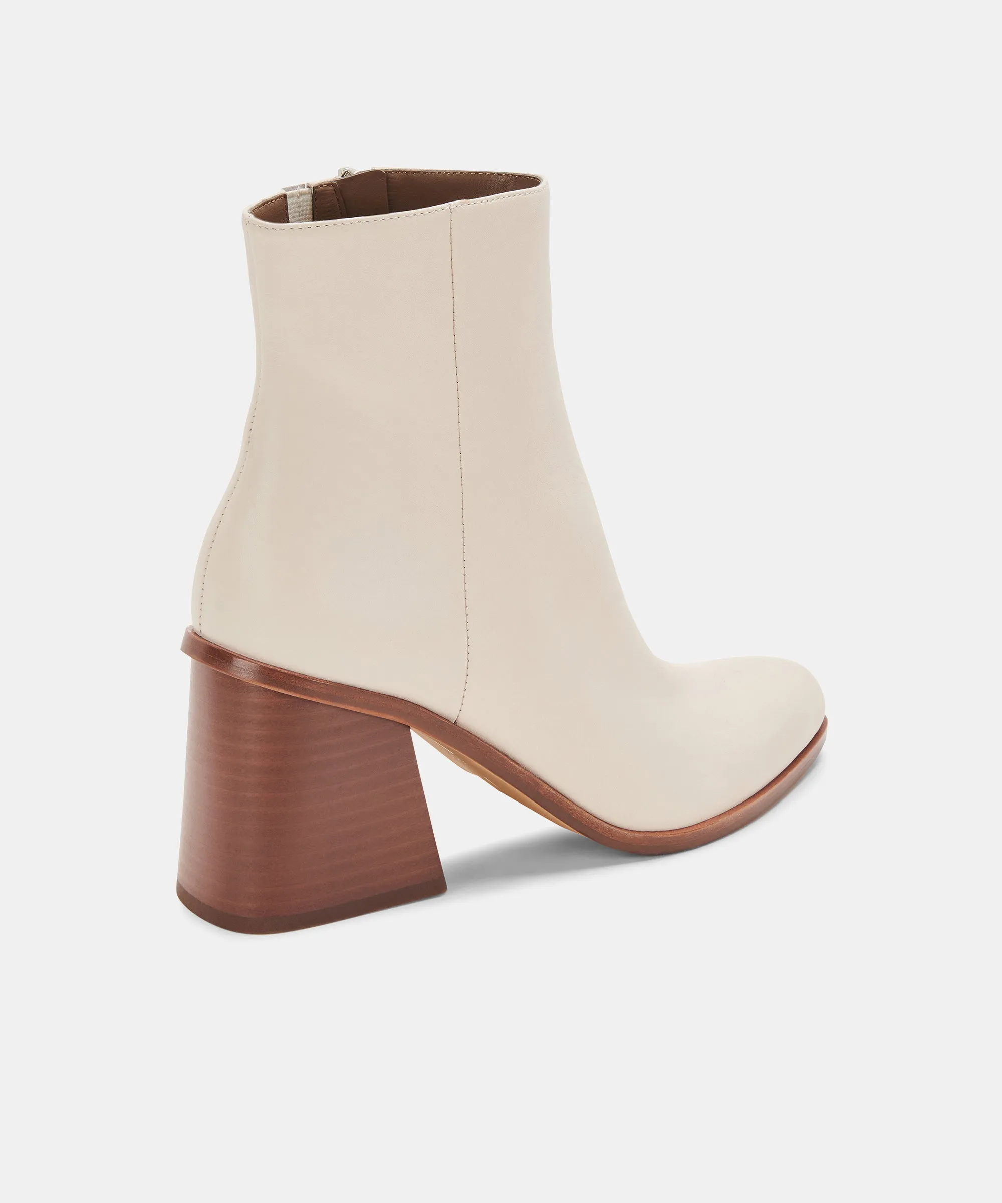 TERRIE BOOTIES IVORY LEATHER - re:vita