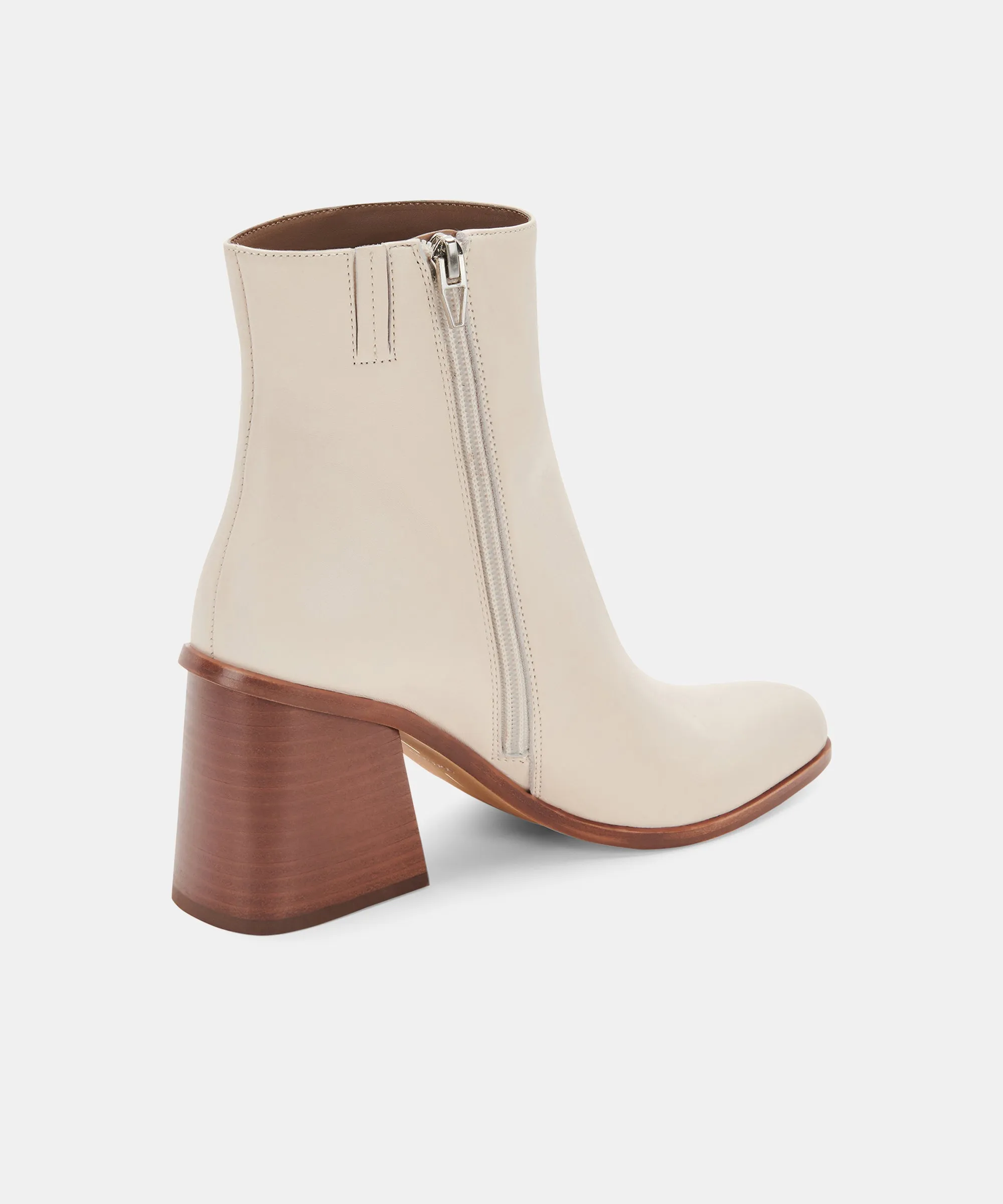 TERRIE BOOTIES IVORY LEATHER - re:vita