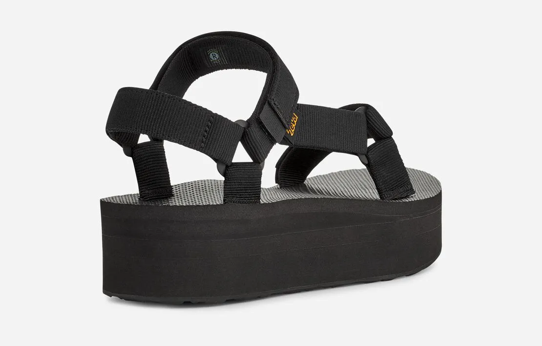 Teva Womens Flatform Universal Platform Sandal- Black/Black