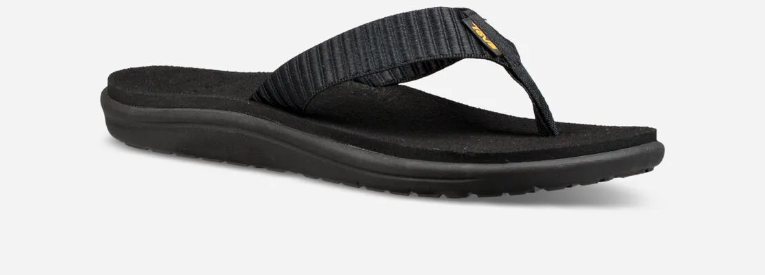 Teva Womens Voya Flip Flop Sandal- Bar Street Black