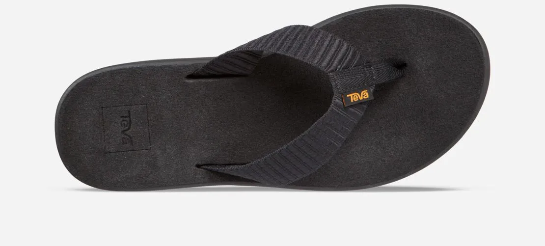 Teva Womens Voya Flip Flop Sandal- Bar Street Black