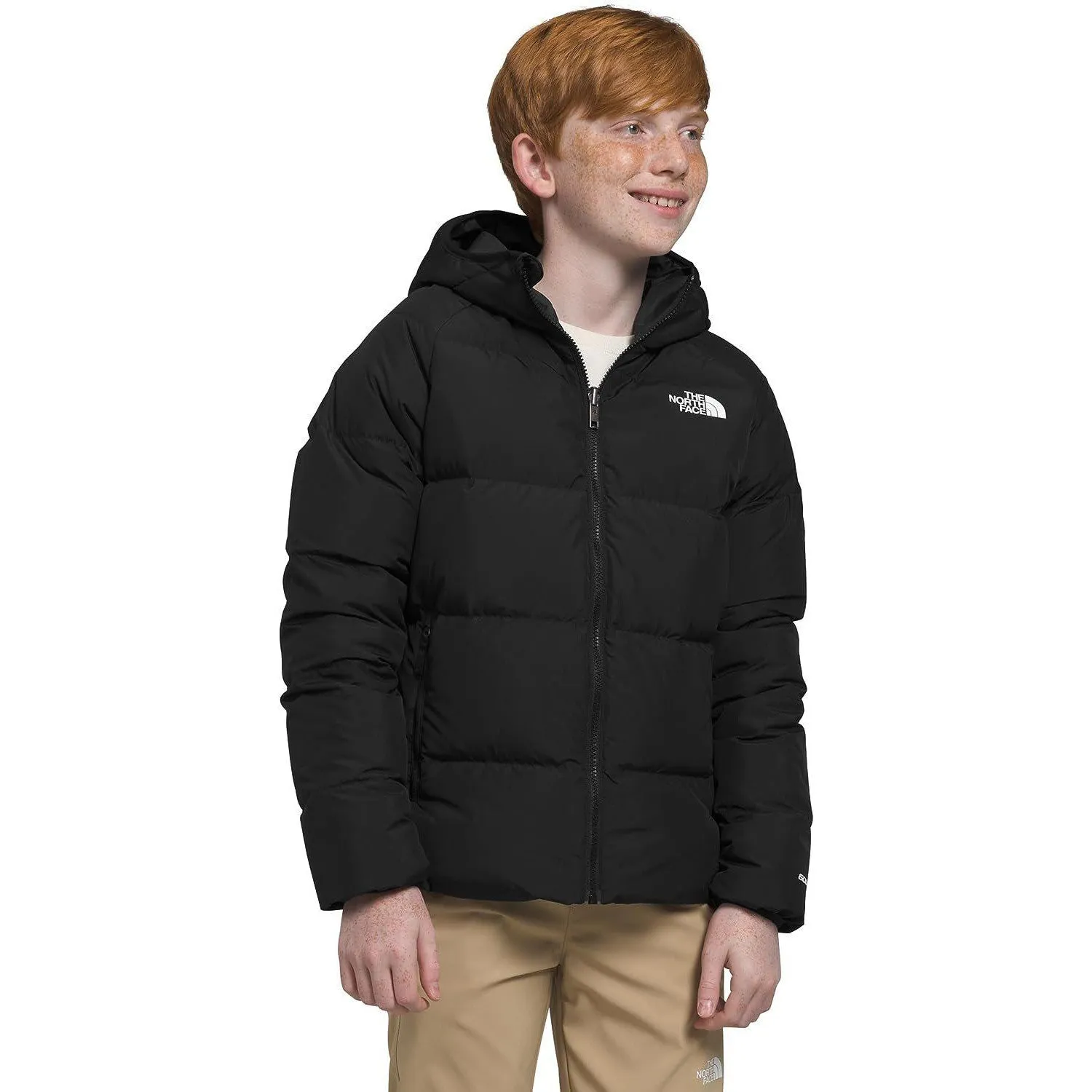 THE NORTH FACE Boys' Reversible North Down Hooded Jacket, TNF Black, X-Small