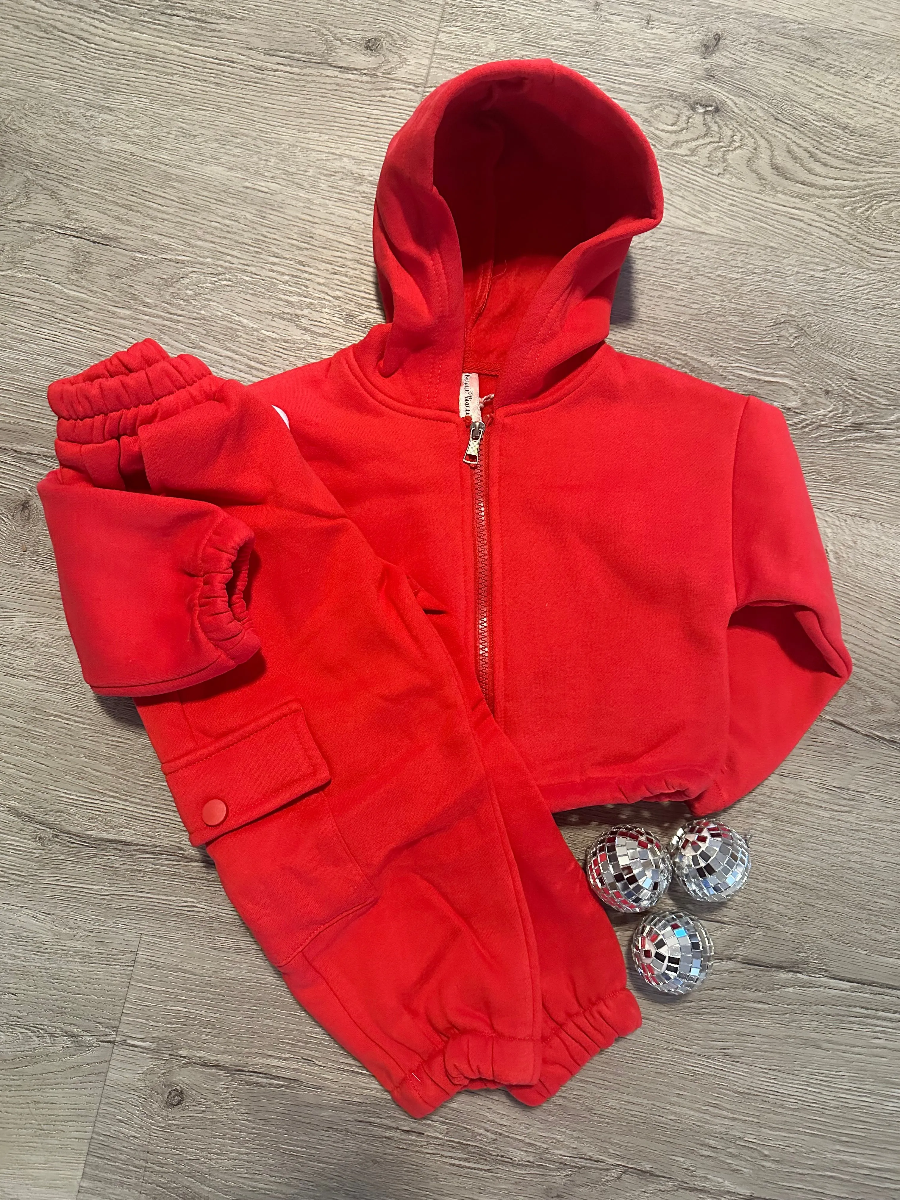 TIFFANY JOGGER SET GIRLS | RED