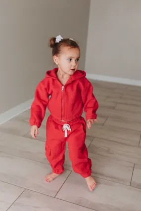 TIFFANY JOGGER SET GIRLS | RED