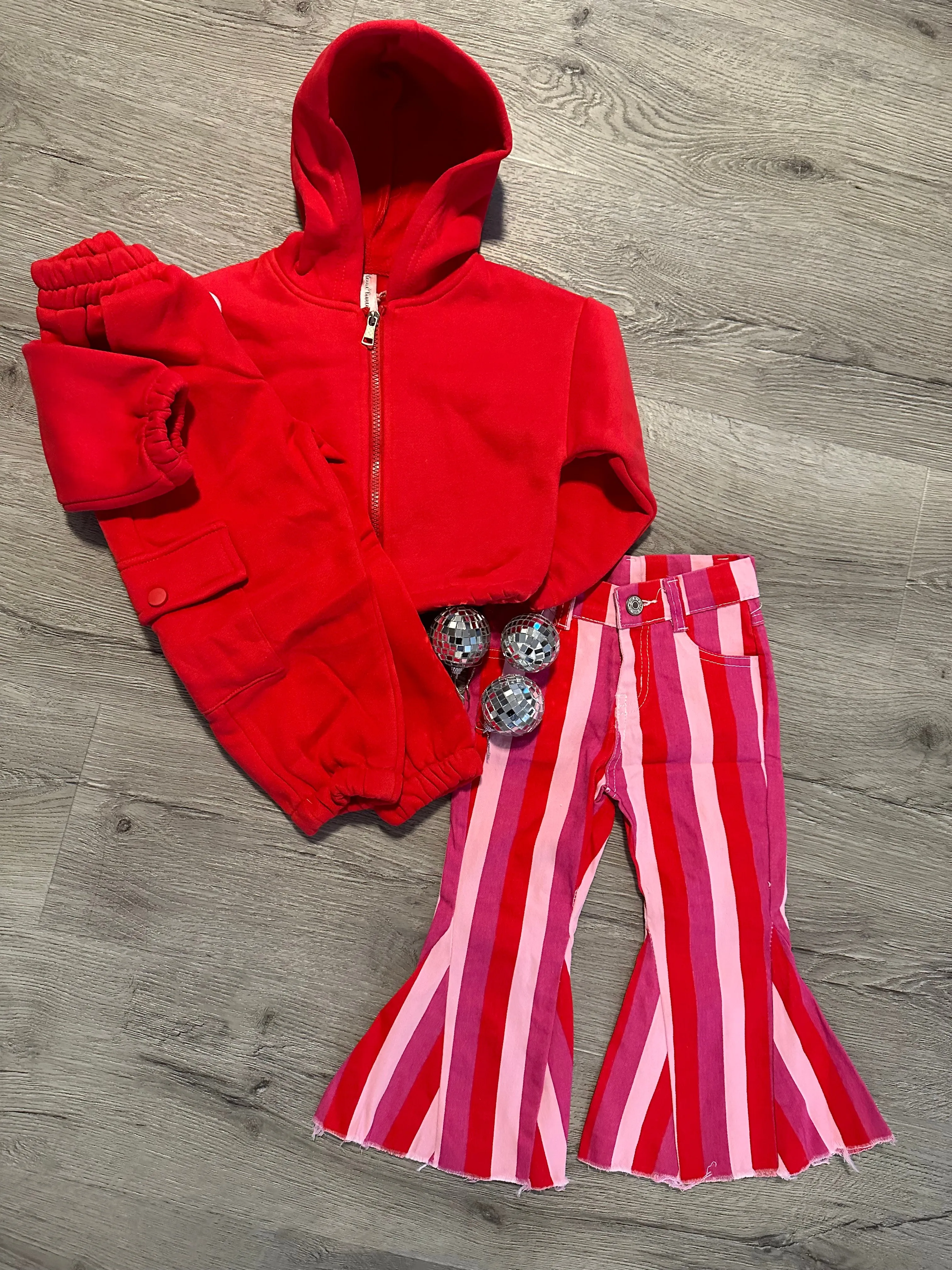 TIFFANY JOGGER SET GIRLS | RED