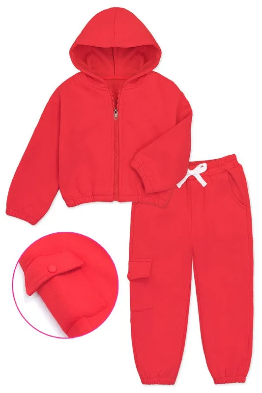 TIFFANY JOGGER SET GIRLS | RED