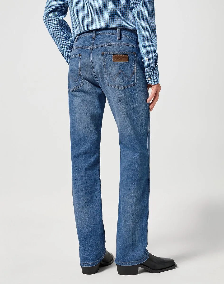 Wrangler Horizon Bootcut Denim Jeans Prairie Blue