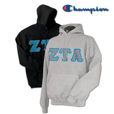 Zeta Tau Alpha Champion Powerblend Hoodie, 2-Pack Bundle Deal - Champion S700 - TWILL